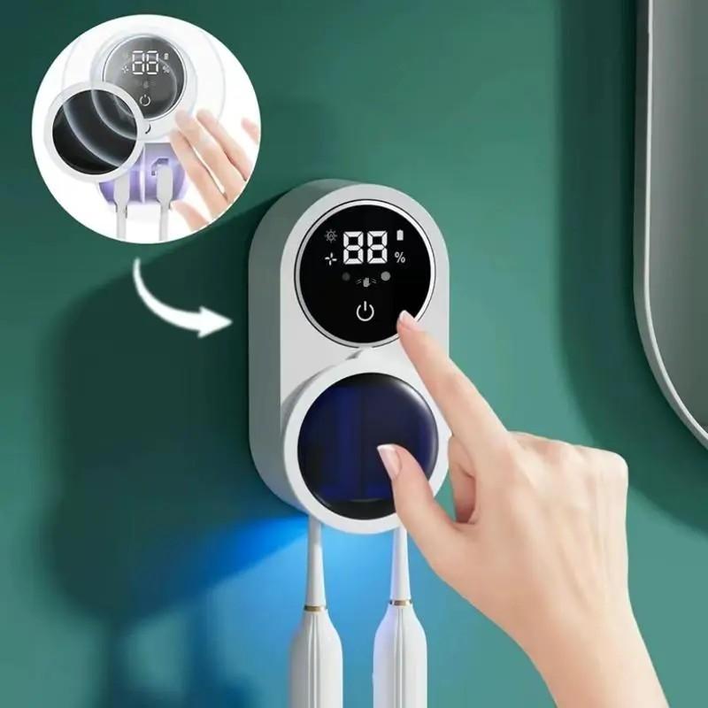 Smart Toothbrush Holder, USB Charging Toothbrush Disinfector, UV Toothbrush Sanitizer, Automatic Sensor Brush Rack, Personal Care Accessories