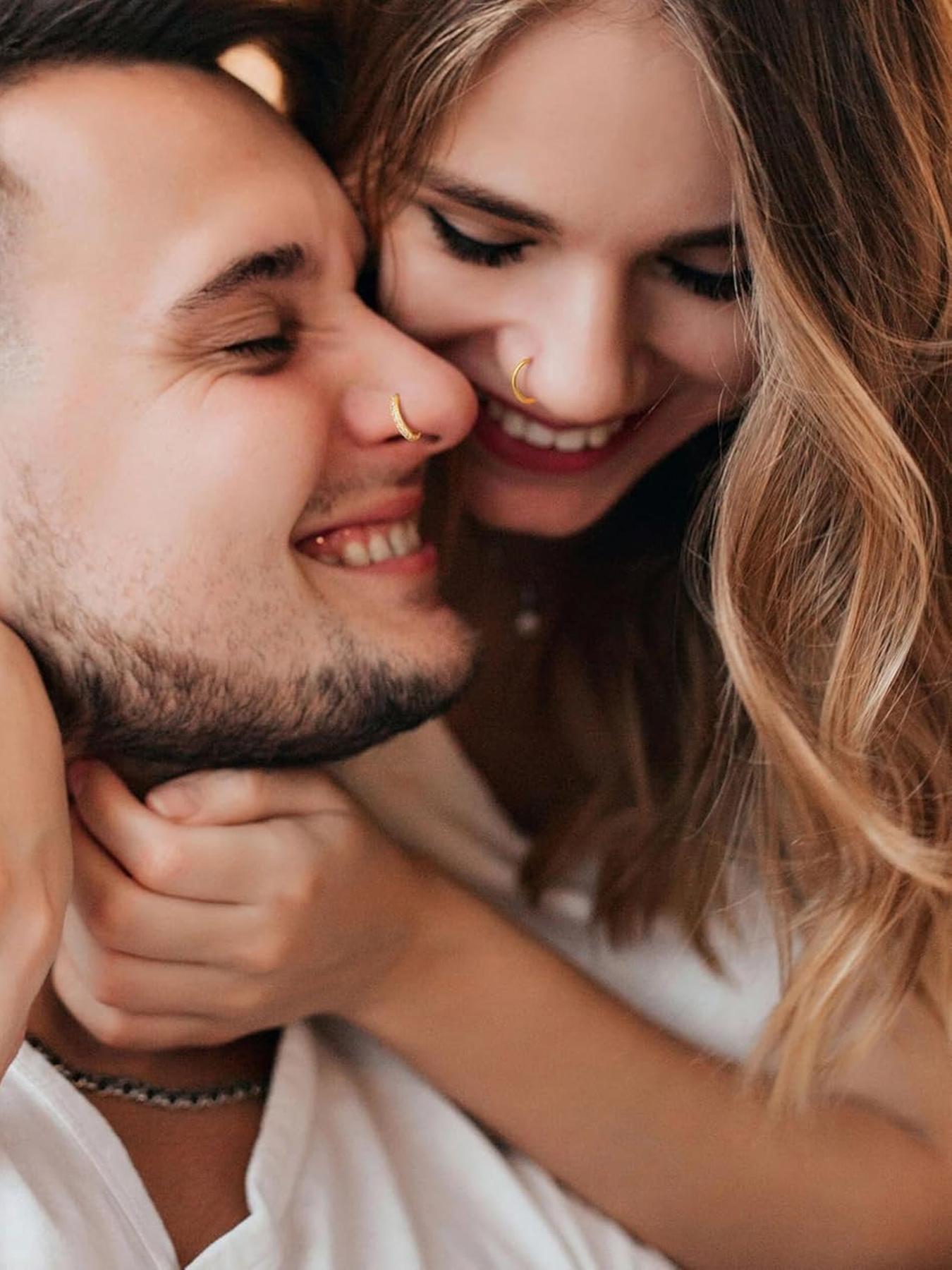 20g Nose Rings Hoops Nose Studs - Hypoallergenic Surgical Steel CZ Nose Stud L Shape Body Nostril Piercing Jewelry for Women Men 14k Gold Plated 20Pcs