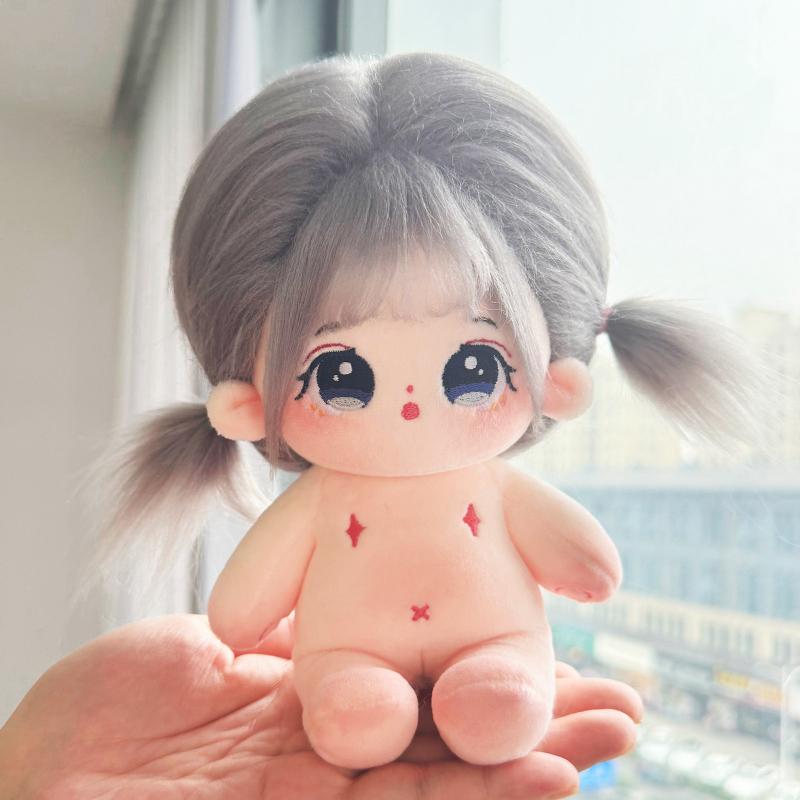 20cm Kawaii Plush Cotton Doll Idol Stuffed Super Star Figure Dolls No Attribute Crying Cotton Doll Can Change Clothes Kids Gift