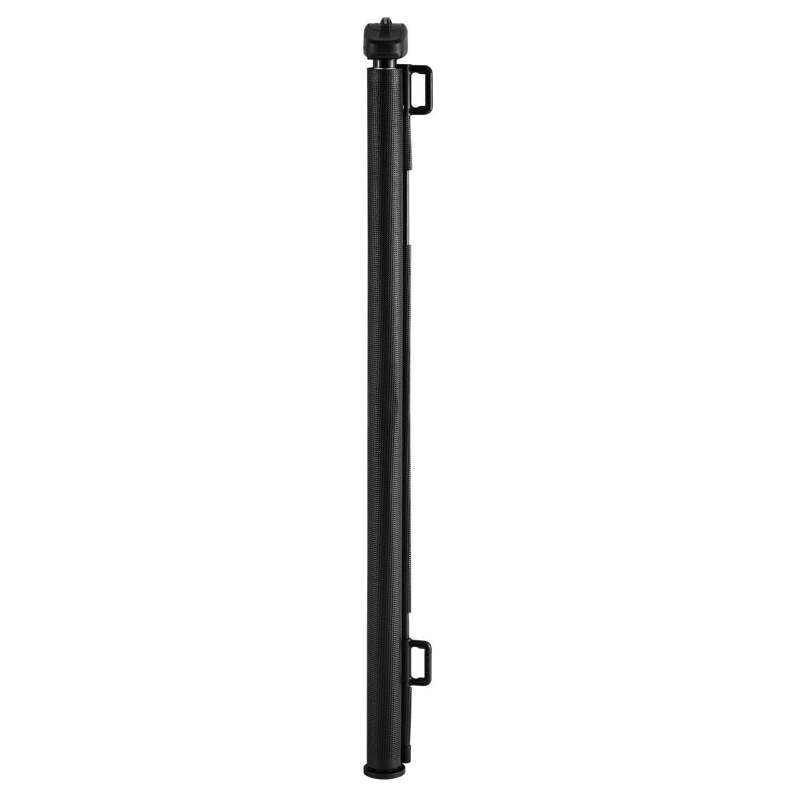 VEVOR Mesh Fabric Retractable Baby Gate - 57 in Wide Extendable, 38.5 in Tall, Security Lock, Easy-to-Use Walk-Through, Tripping-Free, for Stairs, Hallways, Black Indoor/Outdoor Pet Gate