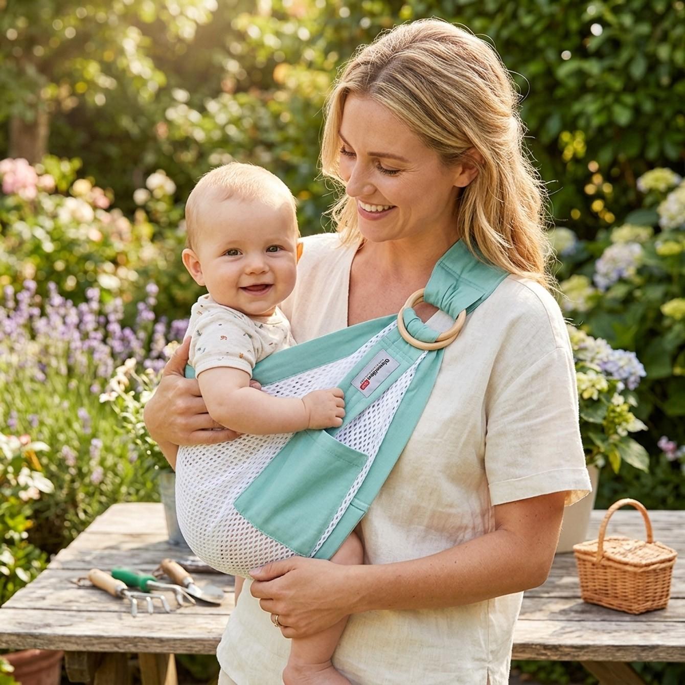 Lightweight Breathable Mesh Baby Carrier, Adjustable Quick-Dry Infant Back Strap, Ideal for Family Travel, Perfect Gift for Newborns and Toddlers