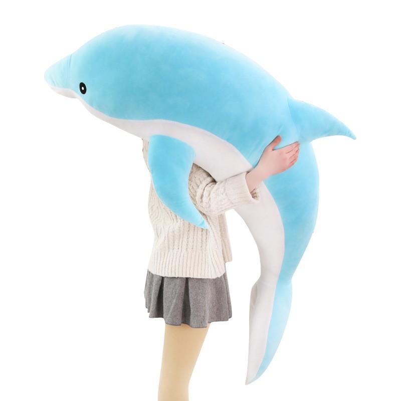 Cute Dolphin Plush Toy, Soft Stuffed Animal Pillow, Perfect Gift for Kids & Adults, Wholesale Ocean Theme Decorative Item