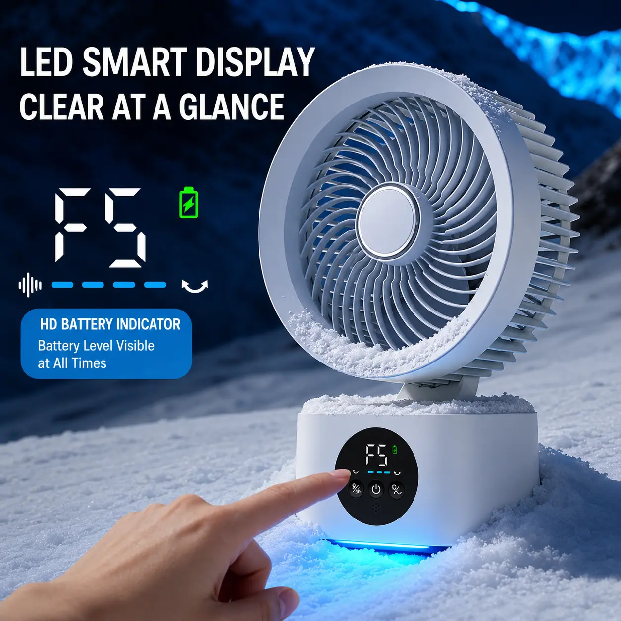 # ultra quiet fanP ortable Wall-Hanging Fan With Remote Control Smart Voice Rechargeable USB Household Electric Folding Fan Nightlight Air Cooler