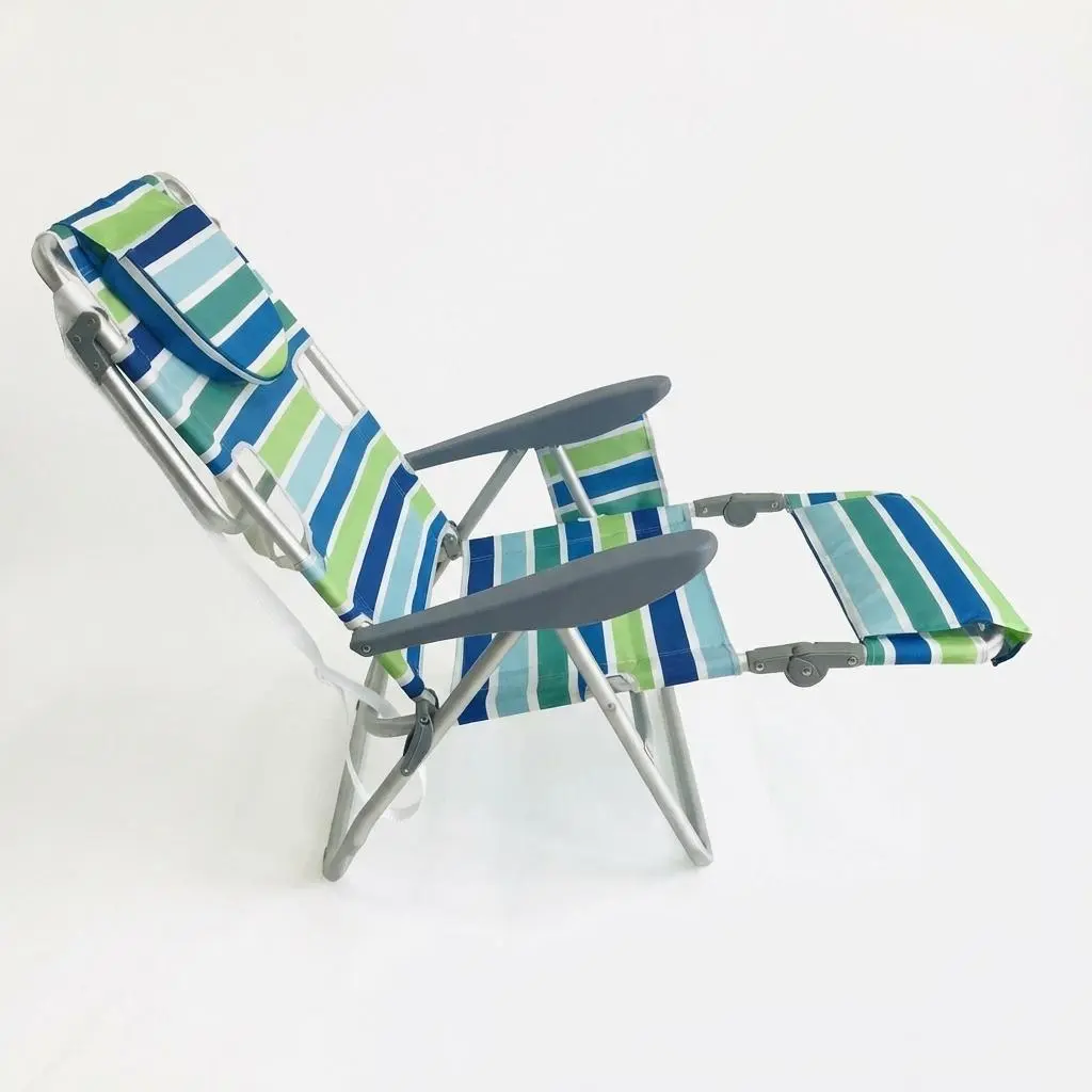 3-in-1 Portable Backpack Beach Chair for Adults - Folding Outdoor Lounger with Face Hole - 5 Reclining Positions - Adjustable Footrest, Cup Holder, Storage Pocket - Lightweight, Travel-Friendly - Supports up to 330lb