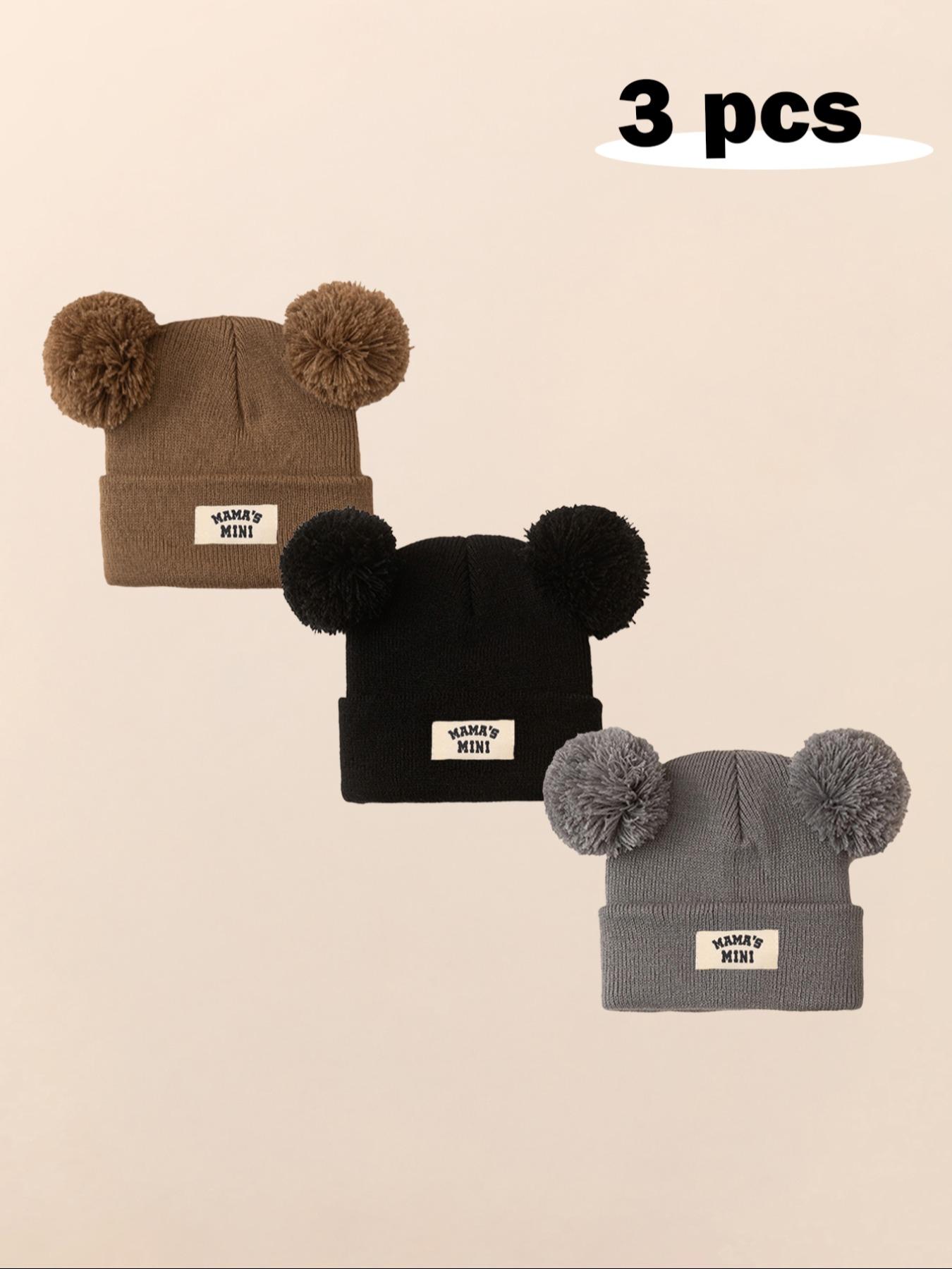 Newborn Knit Hat for Babies 1-3 Years Old, Casual Style Winter Beanie, Knitting Beanie, Warm Outdoor Use, Daily Commute Essential