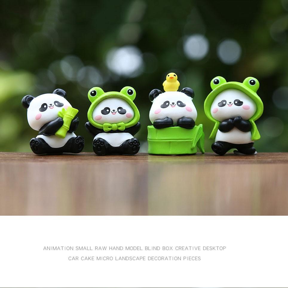 New Panda Plush Toy Set, Healing Desk Decor, Creative Office Trendy Cute Pet, Handmade Birthday Gift, Unique Collectible Figure