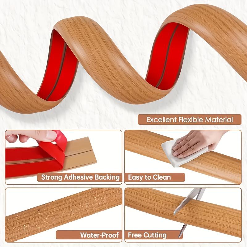 1pc wood grain self-adhesive floor cable protector, self-adhesive cable concealer, anti-slip cable protector, suitable for home and office