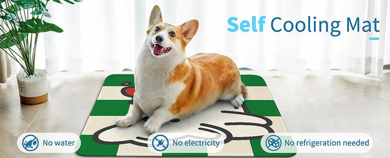 Ice Silk Cooling Pet Mat – Washable, Non-Slip, Use as Bed, Crate Pad or Potty Mat for Dogs & Cats