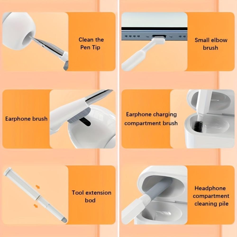 1pc 20-in-1 Multi-Function Earbud Cleaning Pen and Keyboard Cleaning Brush Kit, Suitable for PC Laptop Headphones Camera, Laptop Cleaning Kit, Laptop Cleaning Tools