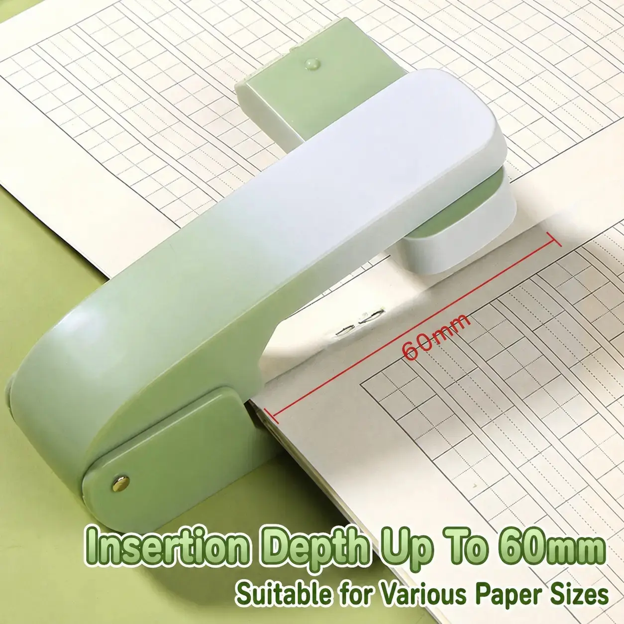 360 Degree Rotating Swing Arm Stapler Long Reach Heavy Duty Stapler For Booklets Office School Home Document Binding