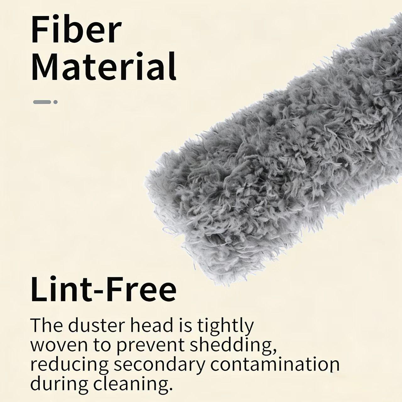 Extendable Dust Brush Household Cleaning Tool, Long Handle Crevice Cleaner, Static Adsorption No Dust, Bendable Detachable Washable Feather Duster