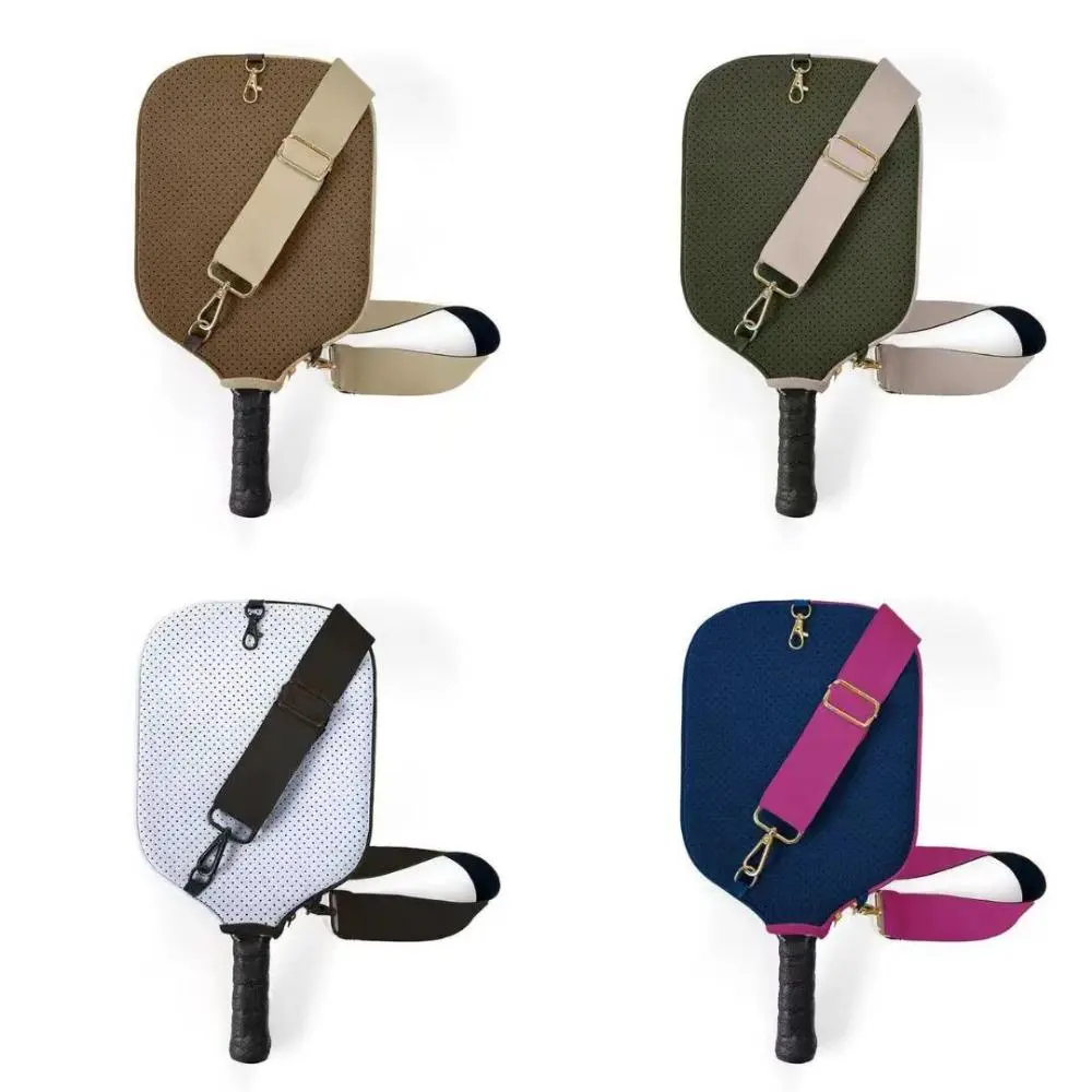 Neoprene Pickleball Paddle Cover - Standard Size Bag Organizer with Adjustable Shoulder Strap, Waterproof Liner, Zipper Closure for Outdoor Play Enthusiasts