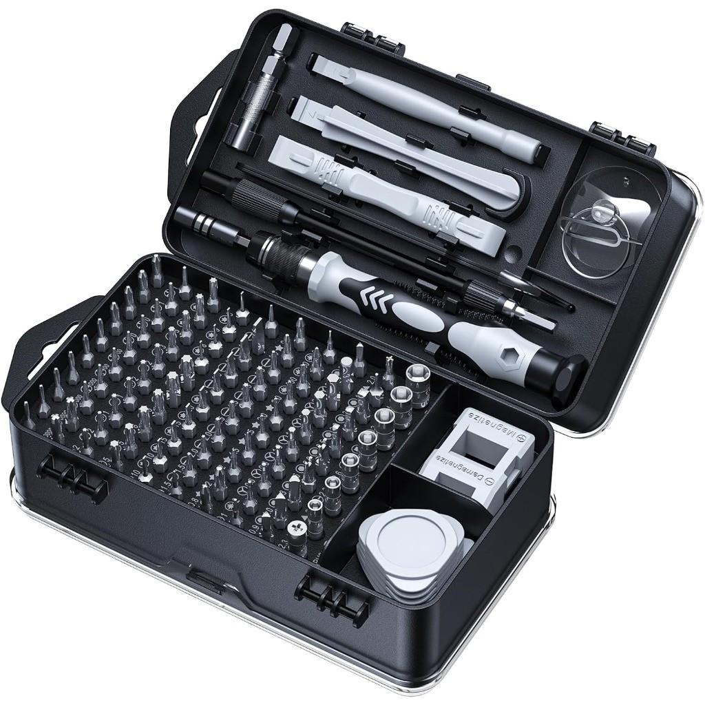 115-In-1 Precision Screwdriver Set, Phone Repair Kit with Magnetic Replaceable Screwdriver Bits, Mini Screwdrivers for iPhone & Watch, Switchable Screwdriver Shape