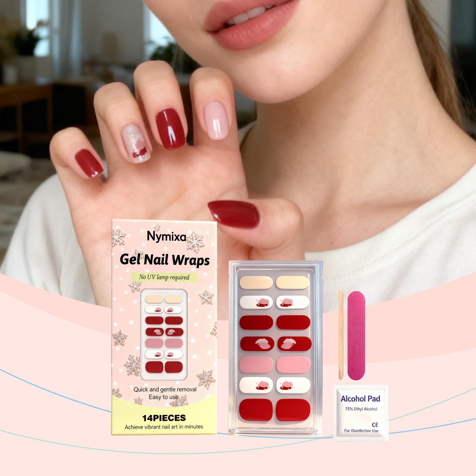 Nymixa Soft Gel nail Sticker Set DIY Creative Colorful Decorative fashionable mixed color Convenient nail stickers