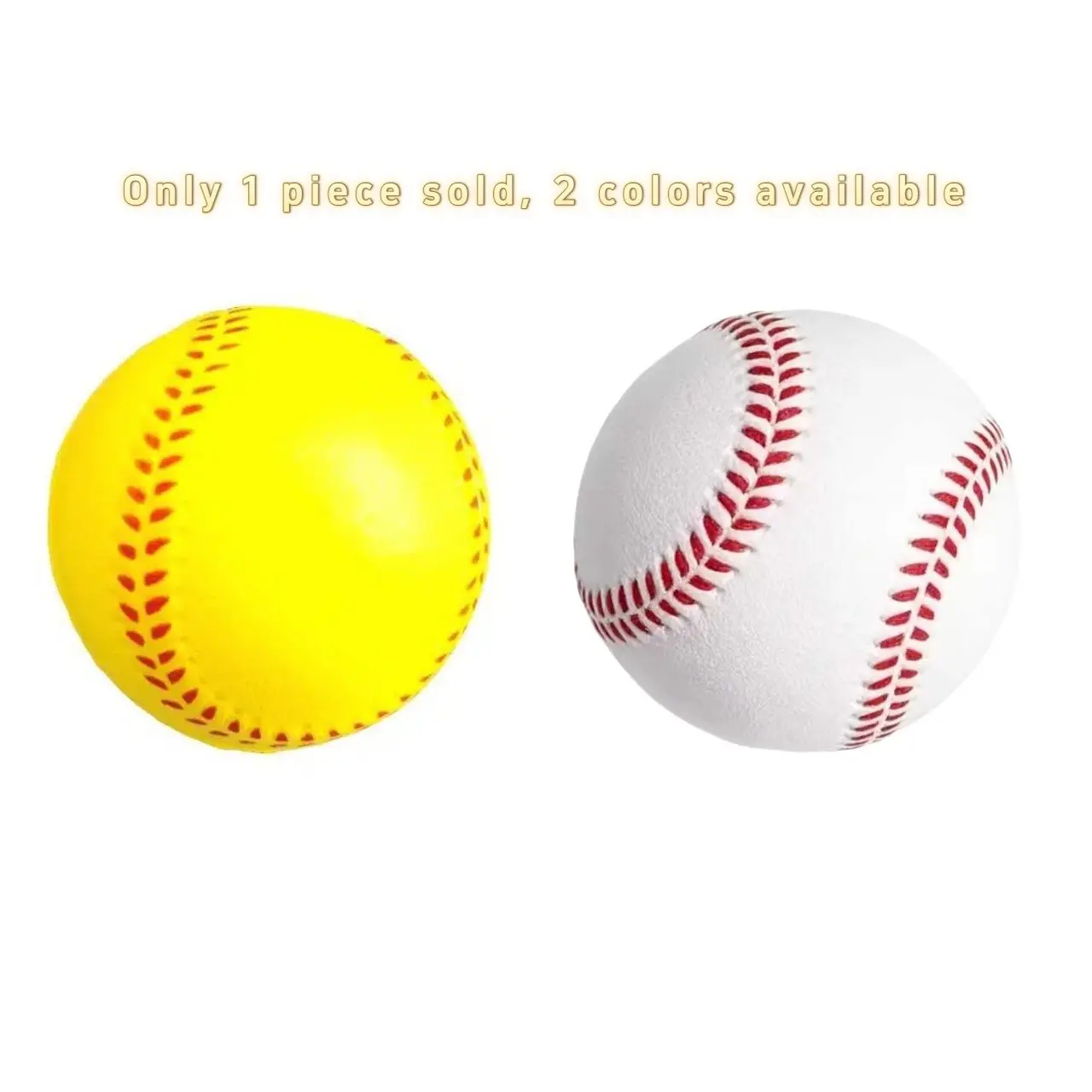 Classic Stitched PU Sponge Soft Baseball, Lightweight Non-Scratch Practice Ball, Kid Friendly Safe Foam Baseball, Stress Relief Toy, Soft Balls