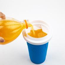 2 PCS Slushy Cups, Quick Frozen Magic Slushie Cup, Reusable Slushy Maker Cup, Food Grade Silicone Slushie Maker, Modern Double Layer Slushie Maker Cup for Smoothies Drinks Milkshake & Ice Cream,  Portable Homemade Squeeze Slush Cup, Icee Slushie Machine