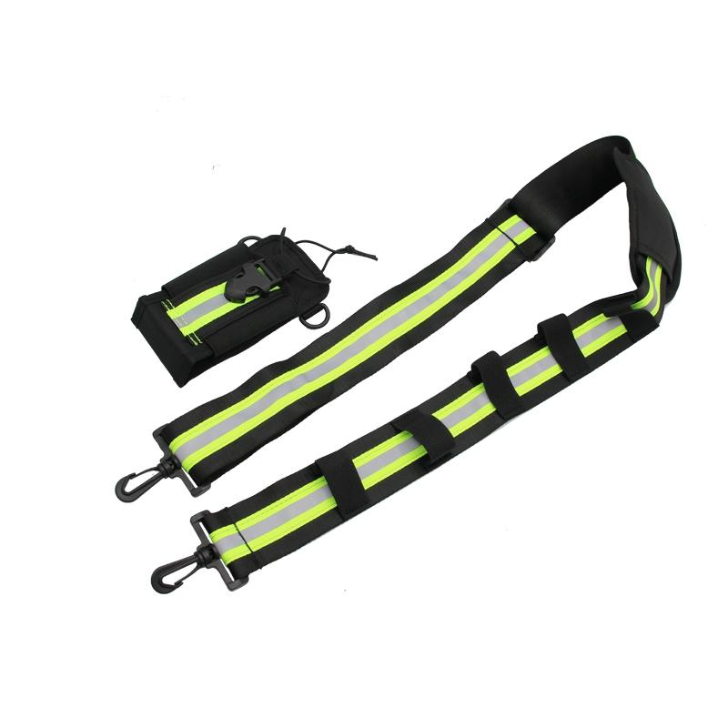 Firefighting Tactical Shoulder Strap Harness, Rescue Team Walkie Talkie Backpack, Universal Adjustable Shoulder Strap Radio Pouch, Walkie Talkie Holster For Portable Radio Holder protect Case