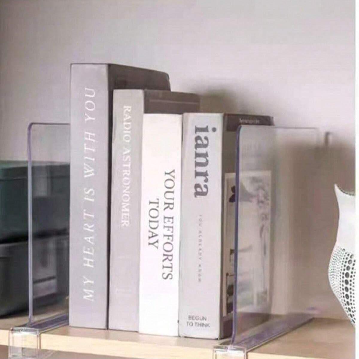 Clear Acrylic 6pcs Shelf Dividers for Closets, Organizers & Purses Separator, Ideal for Kitchen Cabinets & Bedrooms, Durable Design