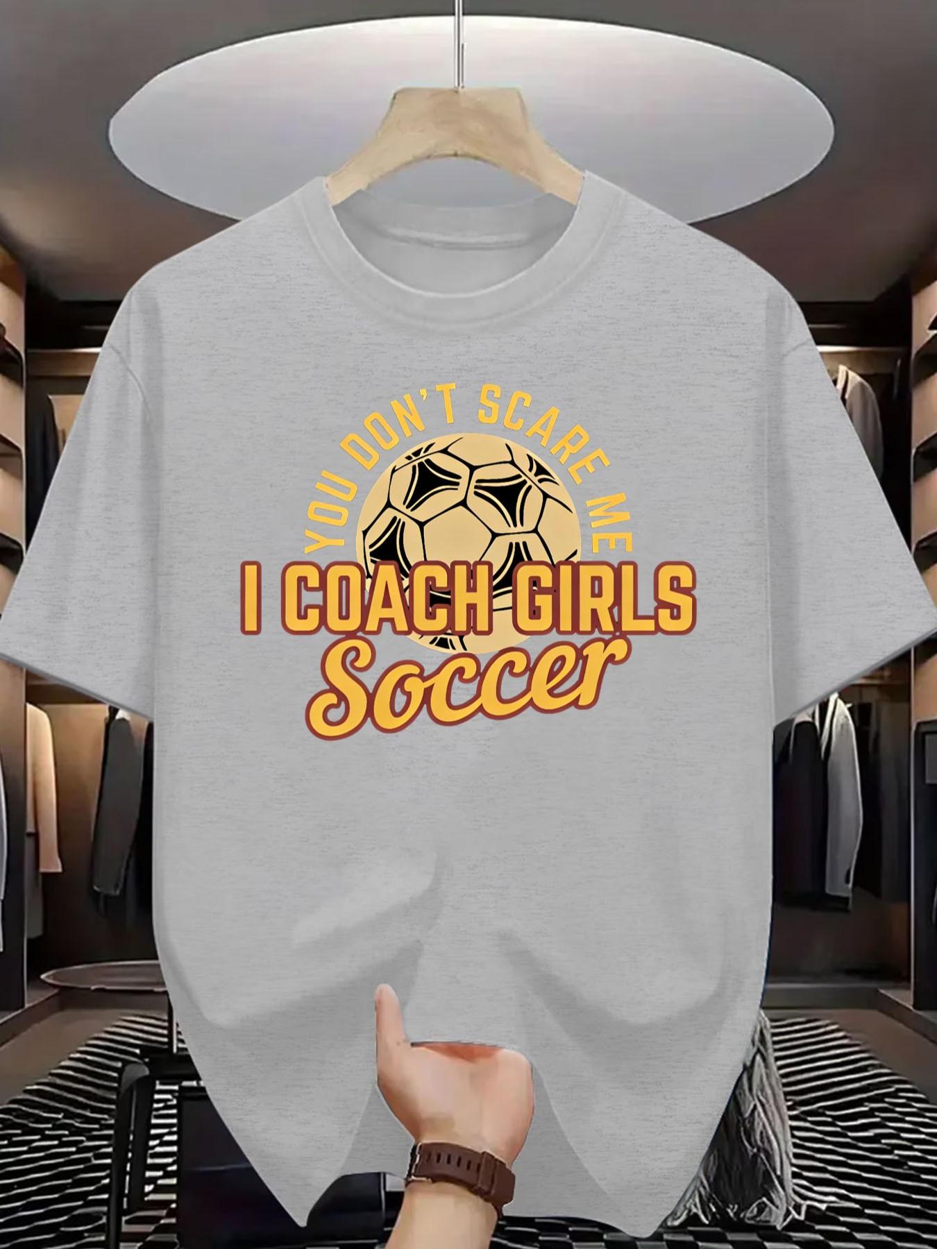 Football Coach Gift Choice! Women's Soccer Theme Personalized T-Shirt, Slim-Fitting Short Sleeve Casual Top for Training and Daily Wear