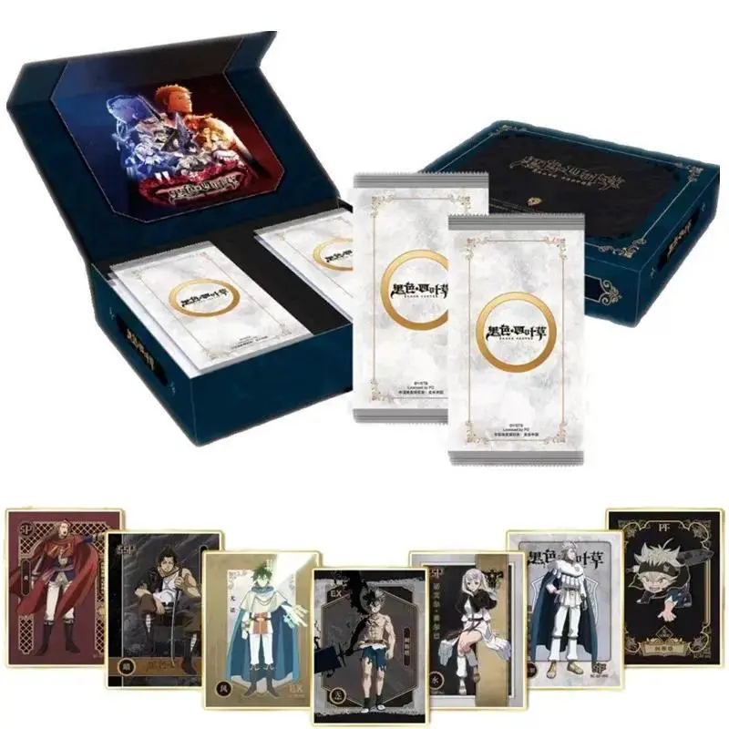 2026 Hot selling toys Genuine Black Clover Collection Card Hot-blooded Anime Peripherals Magic Emperor BLACK CLOVER Flash Card Toy Holiday Gifts Internet-famous toy