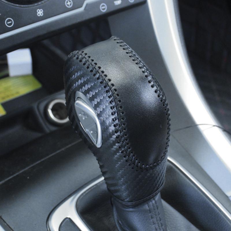 Automatic Gear Shift Knob PU Cover Protector, Fits Ford Mondeo Edge Ecosport Kuga Focus S-Max, Stylish Car Interior Decoration Accessory