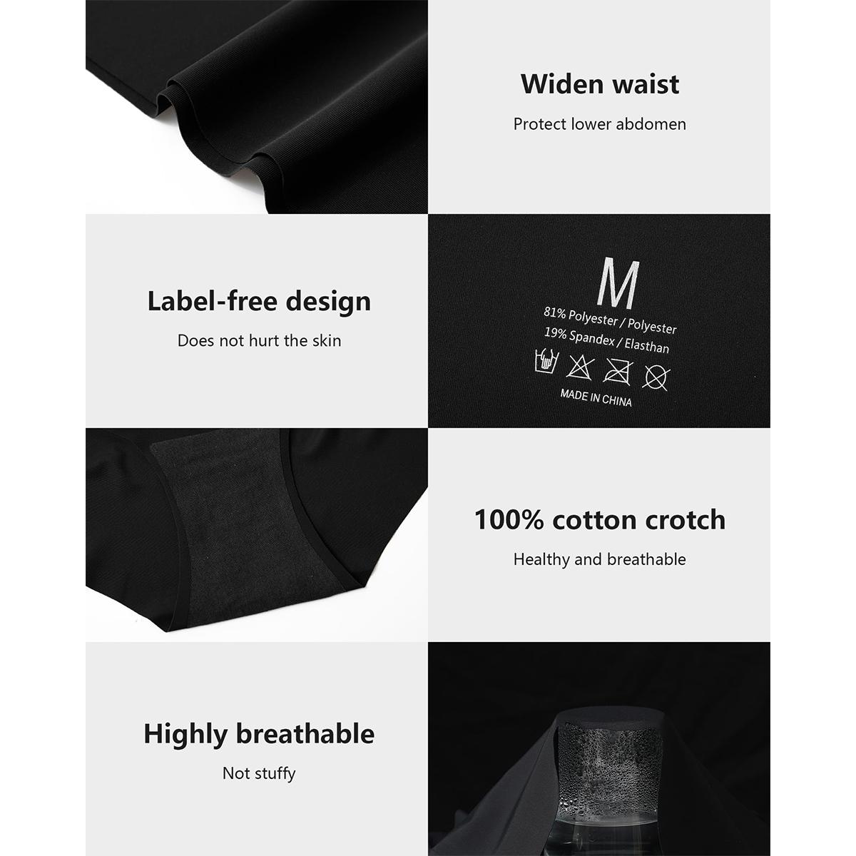 LEVAO High Waist Seamless Underwear for Women Full Coverage Brief No Show Simple Comfortable Panties 6 Pack S-XXL SpringStatements