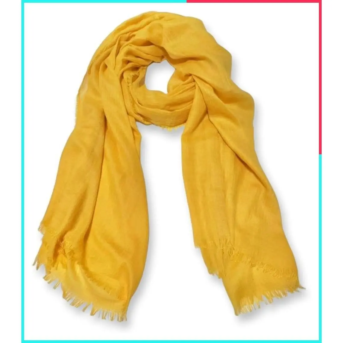 Cotton Linen Blend Travel Scarf, Soft Breathable Fabric, Multiple Colors, Fringed