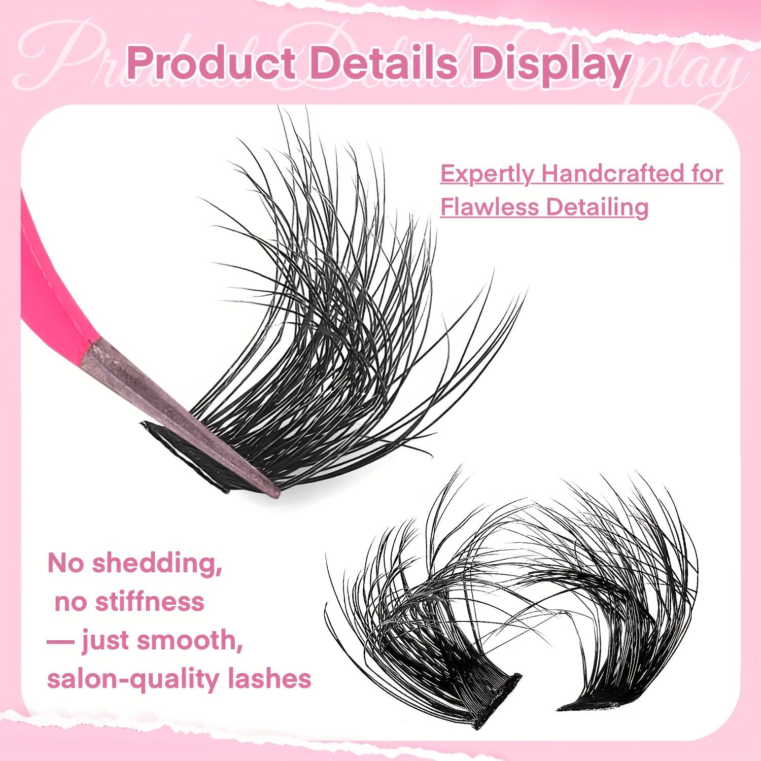 Lash Extension Fluffy Eyelash Extension Thick Lash Clusters Extensions Wispy Individual Lashes D Curl Lash Extension 40D 60D 80D 100D Mixed, 9-16mm.Extra Thick Fluffy Natural Style, Reusable Individual False Lashes Daily, Cosplay & Festivals