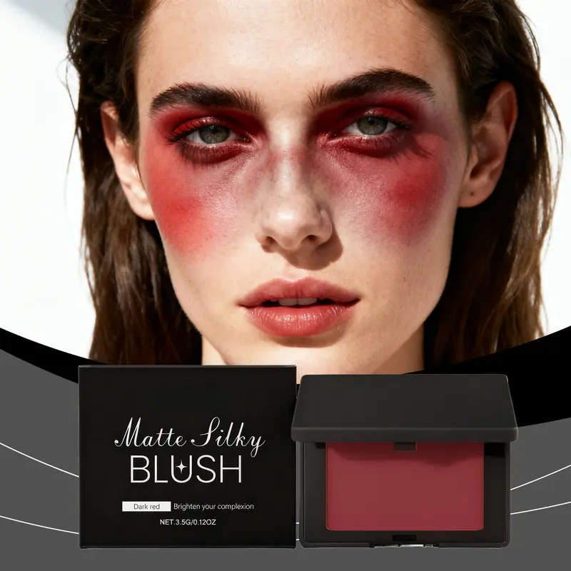 Creamy Matte Dark Blush,Velvety Smooth Buildable Color No Fallout Daily Cheek Makeup Creamy Matte Dark Blush,Velvety Smooth Buildable Color No Fallout Daily Cheek Makeup