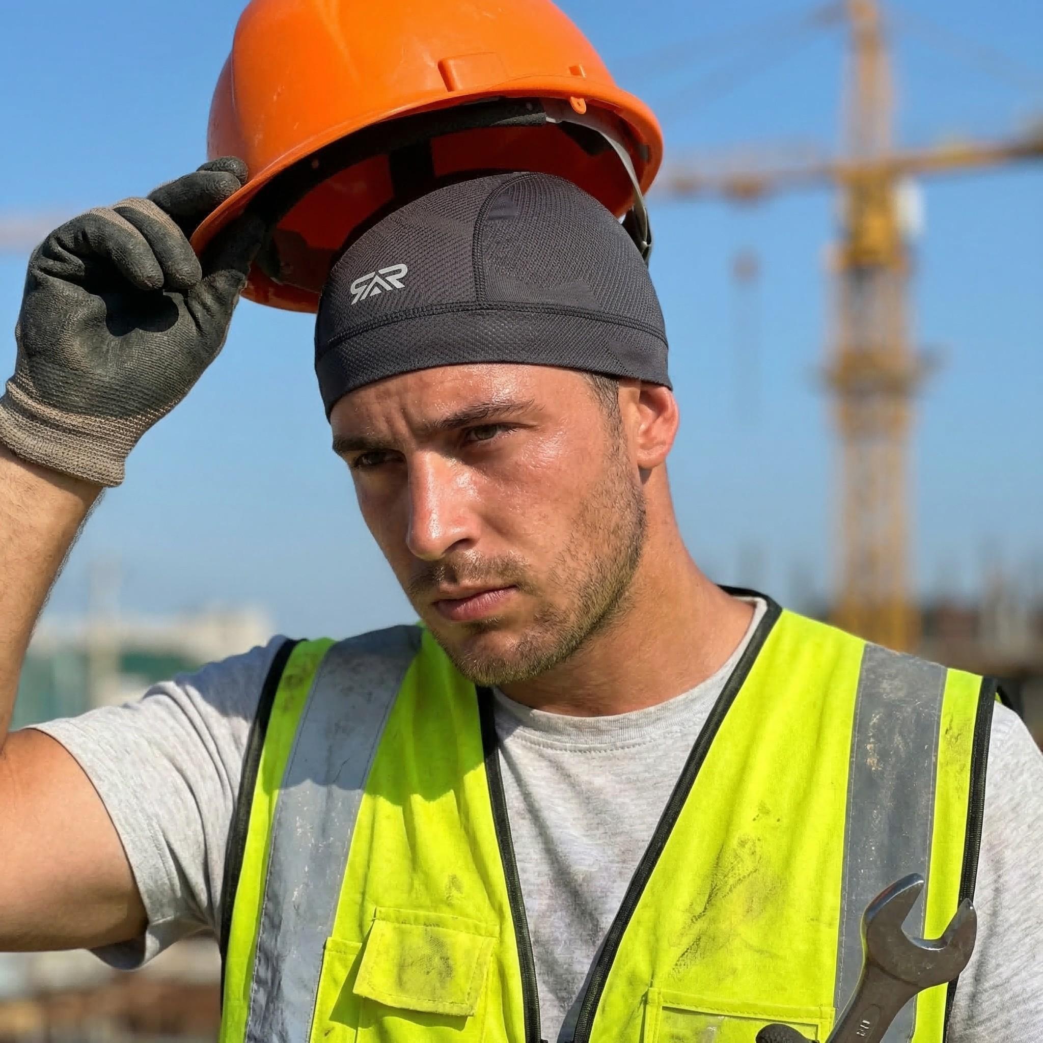 SHINEMEOTH Breathable Mesh Cycling Hat, Non-Fade Cationic Helmet Liner, Moisture Wicking Anti-Slip Skull Cap