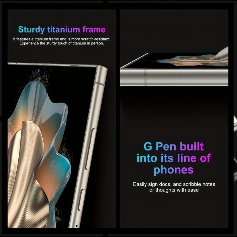 25Ultra Android Smartphone, 6.8 Inch Dual 108MP+48MP Cameras, Long-Lasting 6800mAh Battery, OTG Function, Facial Recognition Unlocking, Stylus, 12GB RAM +512GB ROM, 5G Network Android Card 6.8 Inch Dual