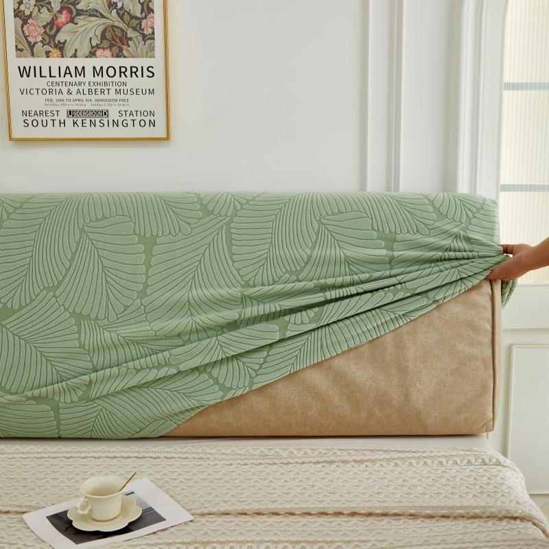 1pc Modern Minimalist Large Leaf Pattern Headboard Cover, All-Around Dustproof & Stain-Resistant, Soft Washable Universal Headboard Protector