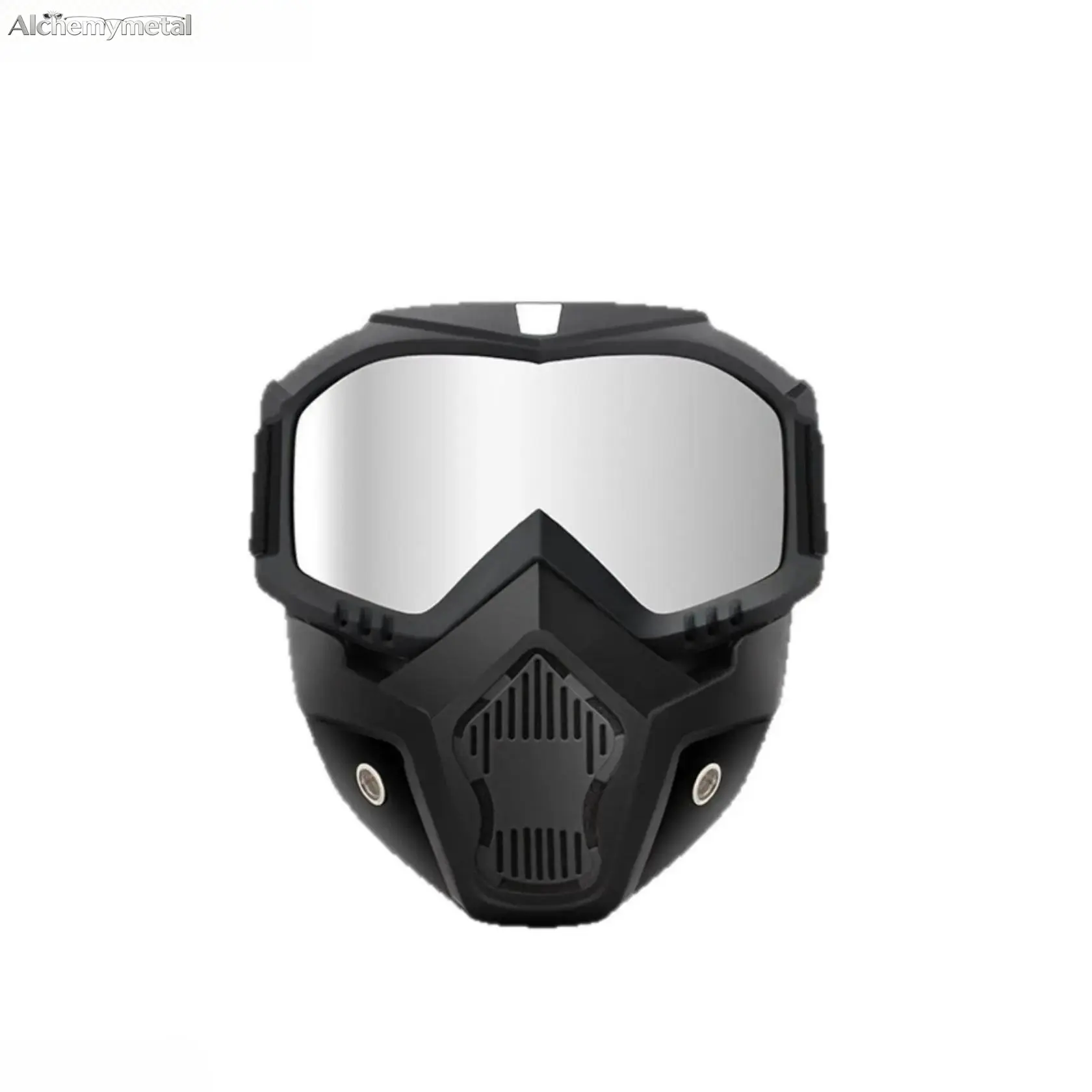 Ghost Skull 2-in-1 Protective Mask & Goggles, Breathable TPU Face Shield for Motorcycle, Cosplay & Burning Man, Phantom, Windproof red night vision