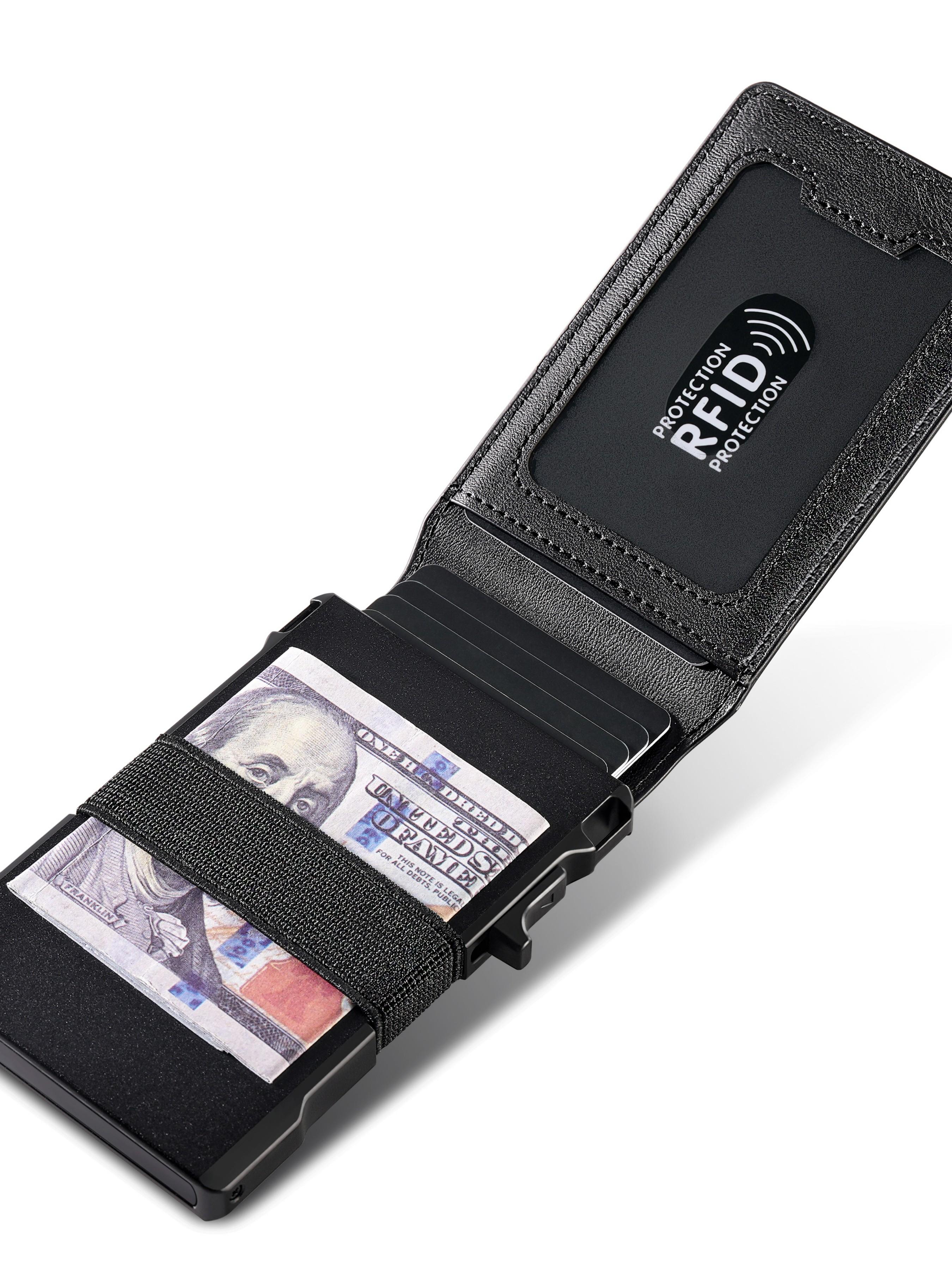 Men's Portable Aluminum Ultra-Thin Wallet, Holds 12 Credit Cards, Rfid Protected, Ideal Gift for Valentine's Day, Father's Day, Thanksgiving