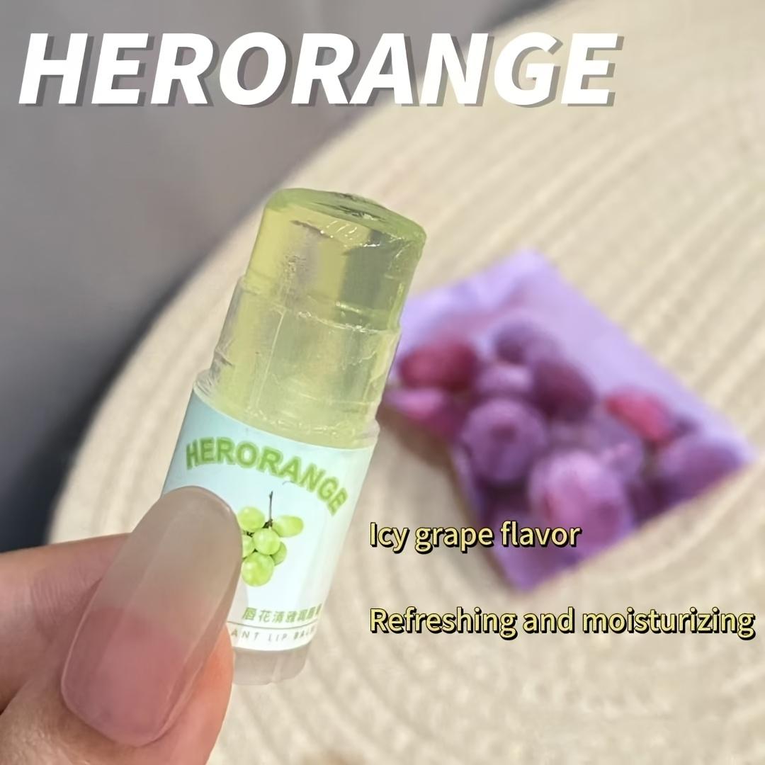 HERORANGE lip balm available in 12 colors. Mini portable autumn/winter lip balm. Natural and transparent shades. Moisturizes and hydrates, deeply repairs overnight. Can be layered with lipstick for everyday wear to create a plump, Moisturizing