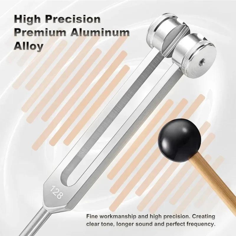 128/512Hz Therapeutic Tuning Fork Set Chakra for Sound Therapy Yoga Meditation Accessories Ear Cleaning Tools Ear Shaking Ear Cleaning Fork