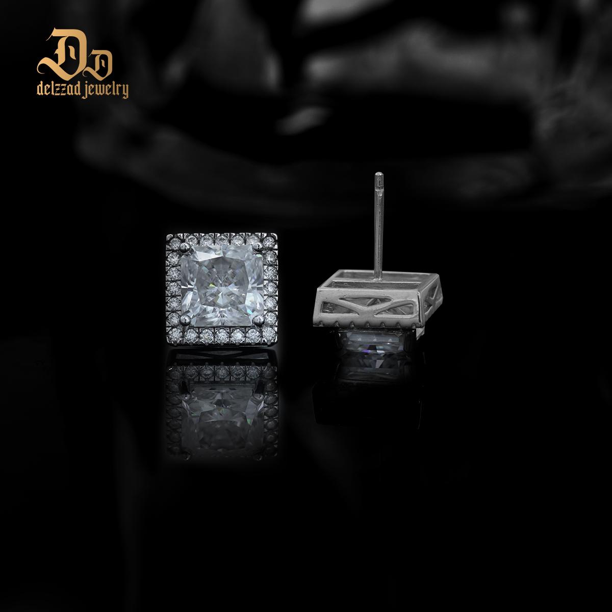 Delzzad 14K Gold-Plated Princess Halo Stud Earrings Lab-Created Moissanite Stud Earring S925 Sterling Silver Moissanite Jewelry Perfect Birthday Mother’s Day Christmas Gift for Men Women Wedding Set Delzzad 14K Gold-Plated Princess Halo Stud Earrings Lab-Created Moissanite Stud Earring S925 Sterling Silver Moissanite Jewelry Perfect Birthday Mother’s Day Christmas Gift for Men Women Wedding Set