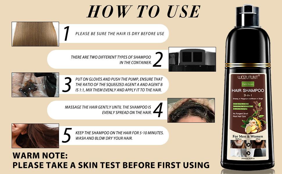 200ml 3-in-1 Dark Brown Hair Dye Shampoo Herbal Formula with Ginseng Covers Gray Hair Natural Plant Hair Dye Shampoo No Pungent Smell Conditioner 200ml 3-in-1 Dark Brown Hair Dye Shampoo Herbal Formula with Ginseng Covers Gray Hair Natural Plant Hair Dye Shampoo No Pungent Smell Conditioner