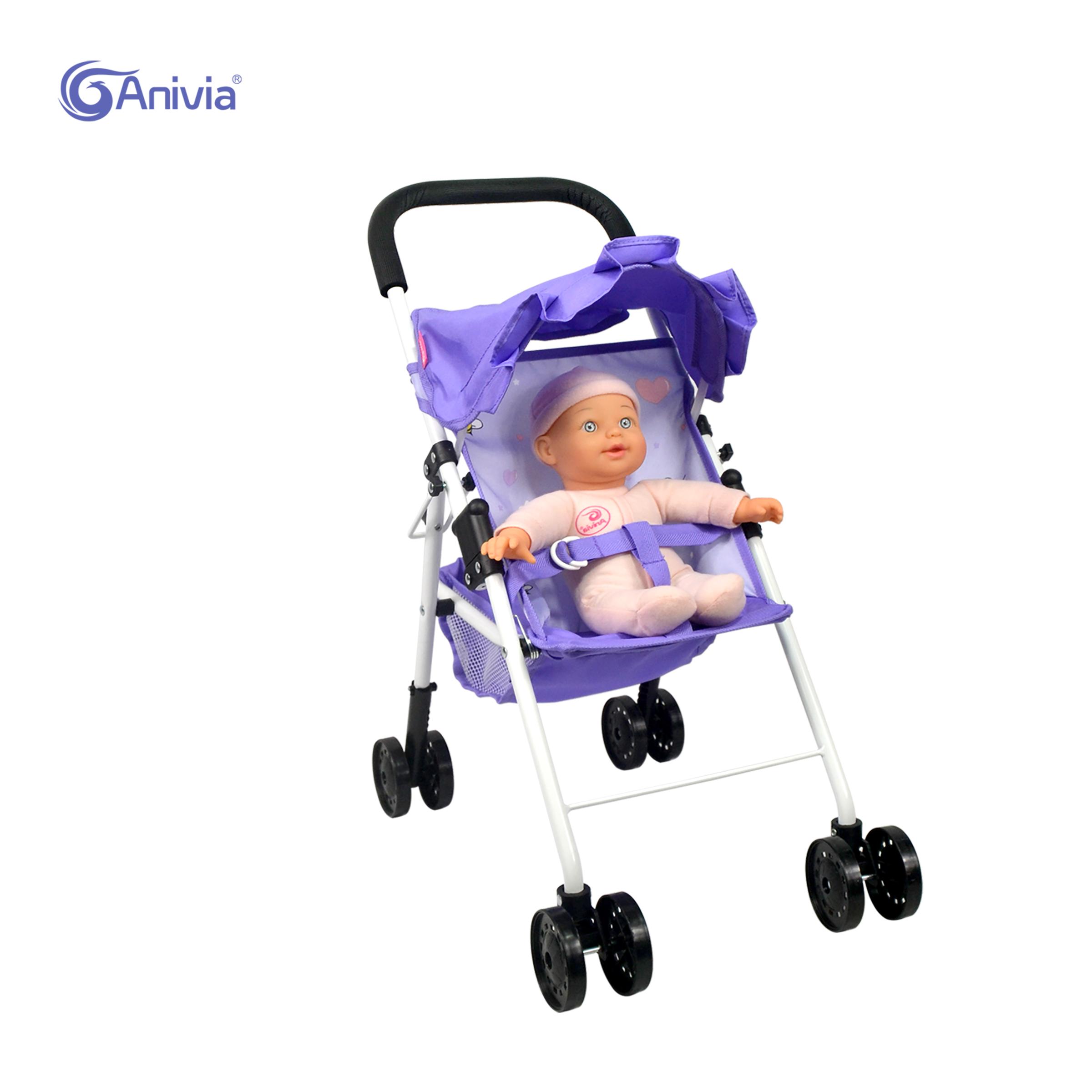 Anivia Brand Doll Stroller Set, Includes Doll and Stroller, Ideal for Kids Aged 3+, Perfect for Holiday Gifts, Christmas and Birthday Presents
