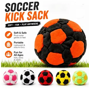 6 Pack 2.75 Inch Plush Soccer Hacky Sacks Soft Fleece Footbags For Kids Adults Y2K Nostalgia Skill Toy Outdoor Summer Camp Game Juggling Balls Aesthetic Sports Party Favors Coordination Gear
