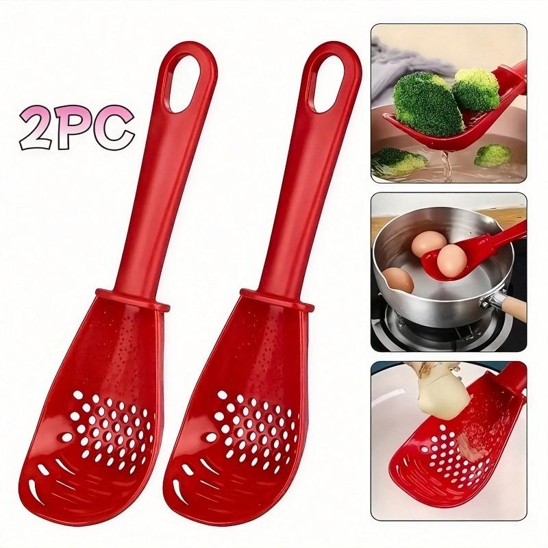2pcs Multifunctional Kitchen Cooking Spoon, All-In-One Gadget for Grating, Mashing, Beating & Separating, Essential Kitchen Tool, Cooking Spoons Set