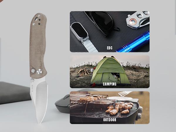 Kizer Drop Bear 2 Nitro-V Micarta V3619.2CC1 Lightweight Tools with Satin Finish and Deep Carry Reversible Pocket Clip