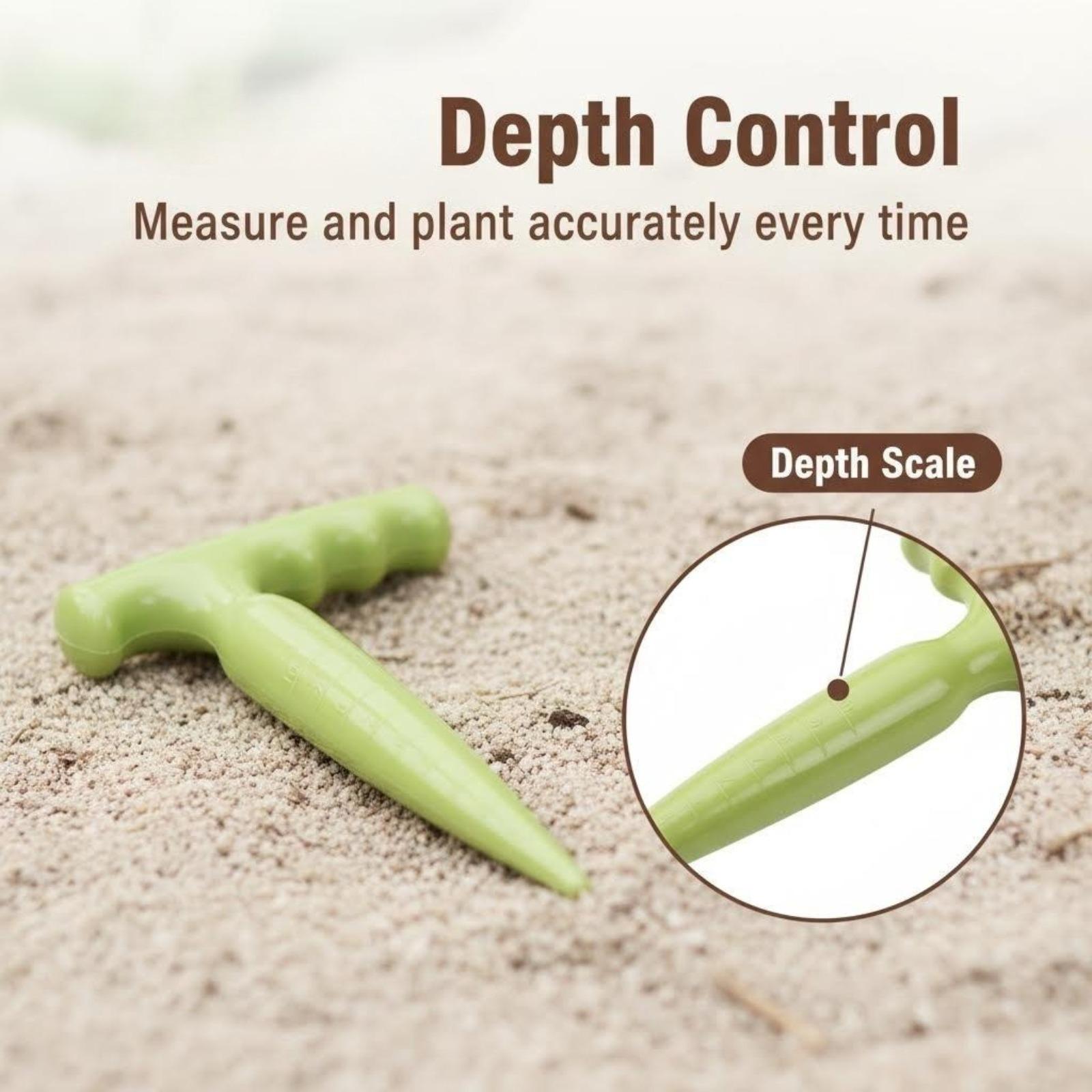 Garden Seed Planter, Soil Loosener Drill, Handheld Seeder for Pots & Lawns, Portable Garden Planting Tool, Seed Drilling Machine