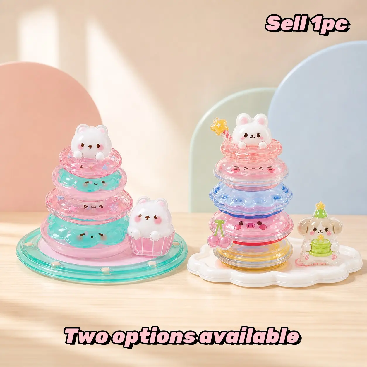 3D Stackable Layer Puffy Stickers, Cute Animal DIY Decor Gift for Journal Lovers Student Worker