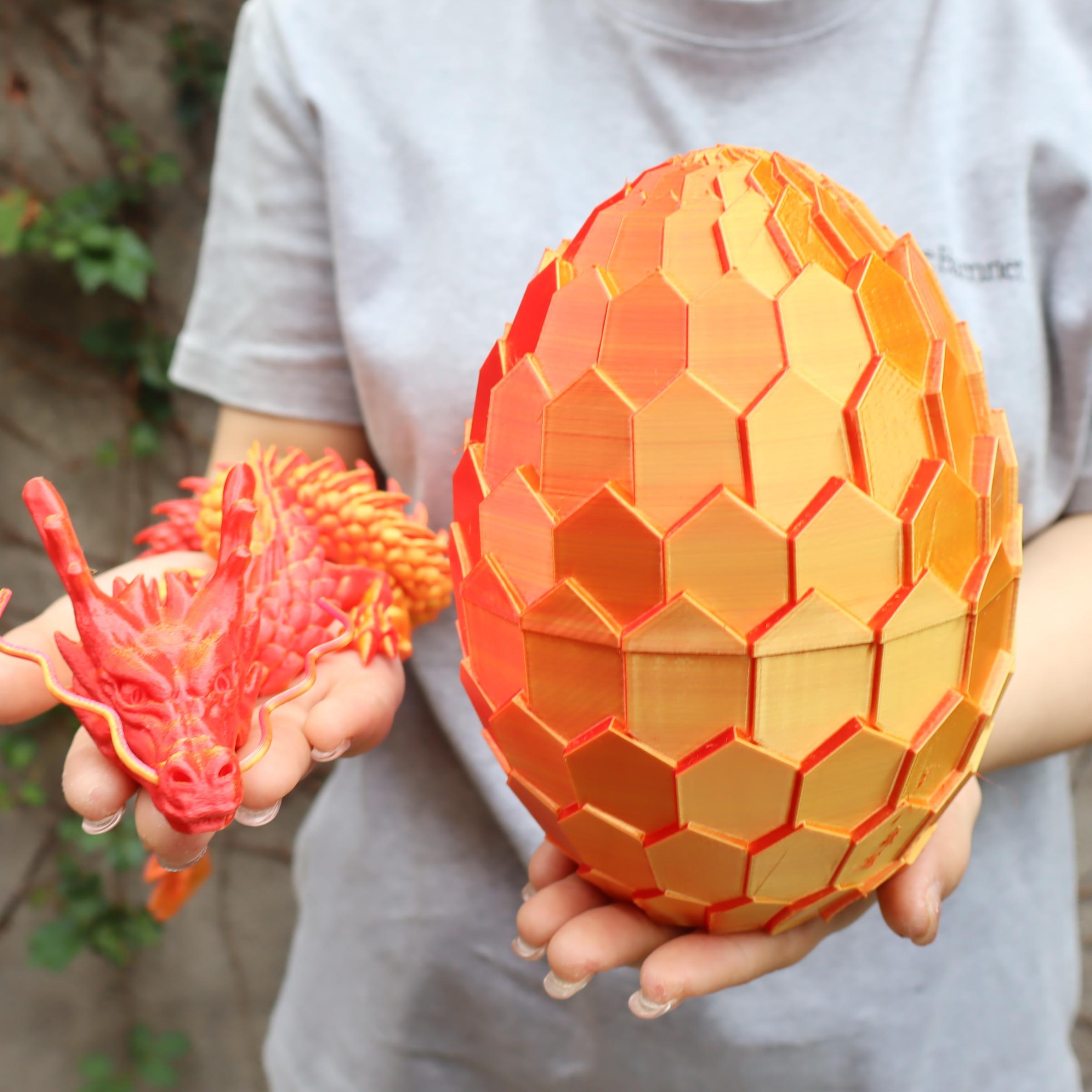 2pcs 3D Printed Dragon Egg Shaped Decorative Eggs, Collectible Figurines, Home Decoration Gift, Party Supplies, Perfect Christmas & New Year Present