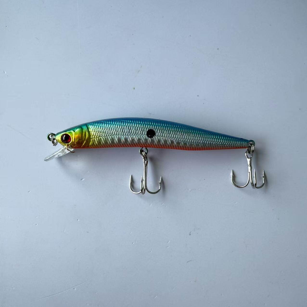 Large brand replica, popular, 1pcs, Luya bait curved belly Mino far throw water surface strap sound bead hot stamping mouth bass bait, suitable for freshwater and seawater fishing accessories fishing gear supplies
