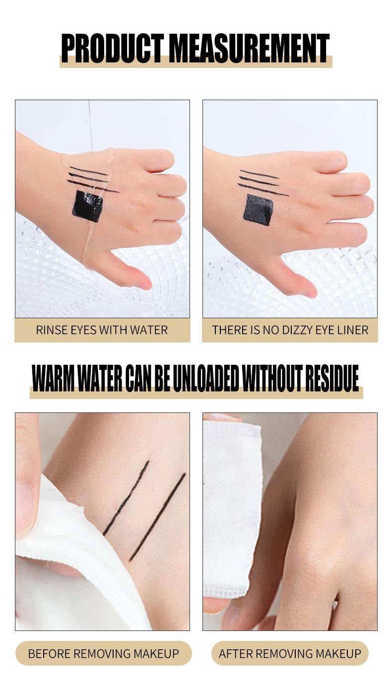 YANQINA Waterproof Smudge Proof Liquid Eyeliner Pen, 24H Long-Wear Precision Fine Felt Tip Black Eyeliner, Sweat Resistant Eye Makeup Gift for Women & Makeup Novices
