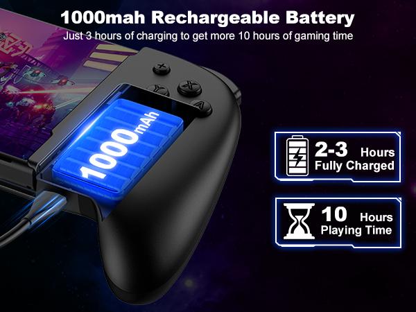 Switch Controllers for Switch/OLED Controller, Switch Wireless Pro Controller Joypad, Full-Size Ergonomic Handheld Mode Controller with Battery/RGB/Turbo/Programming