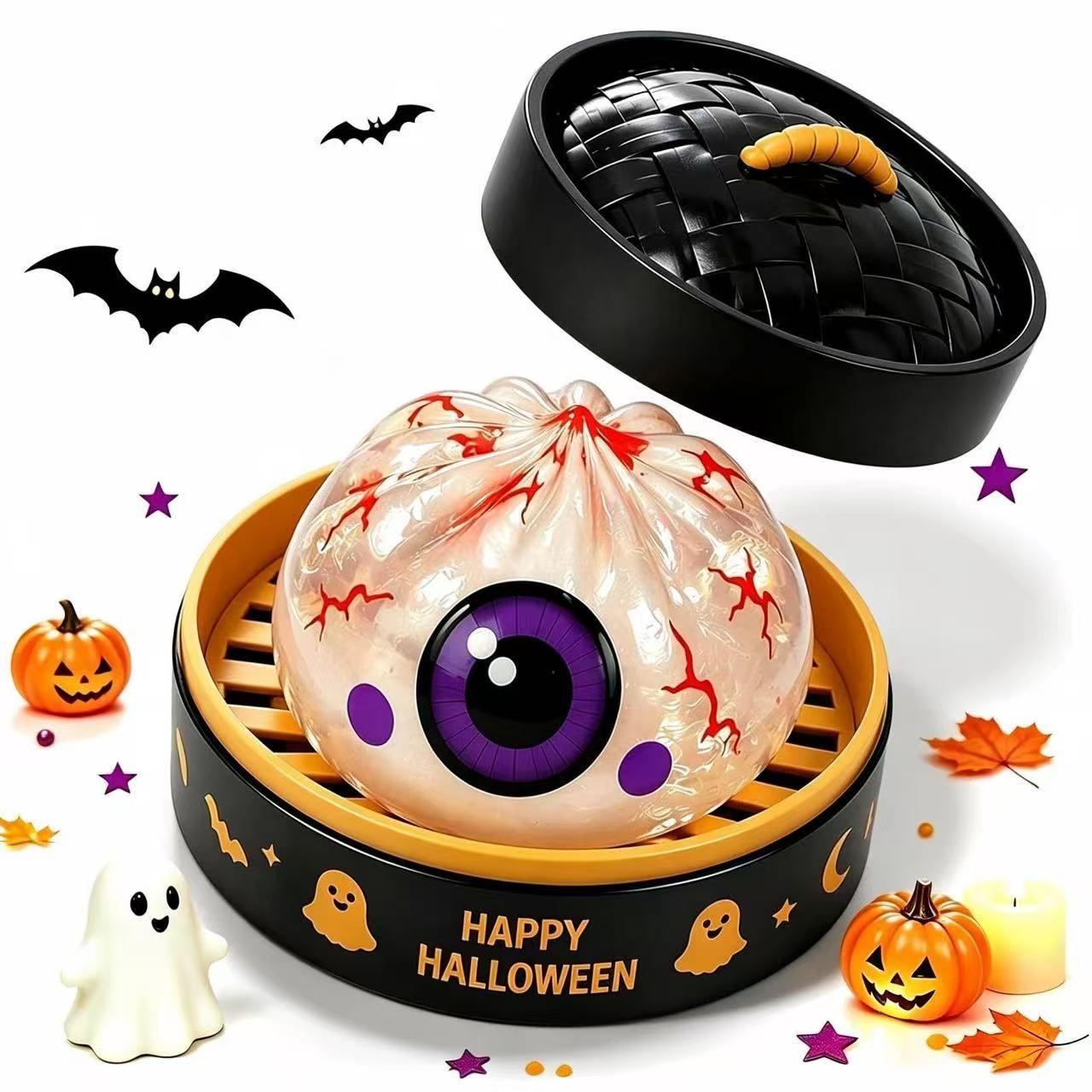 Halloween Ghost Squishy Mallow Stress Relief Toy, Grasp and Squeeze Pressure Release Gift Set, Perfect for Halloween Fun and Relaxation, Fidget Item