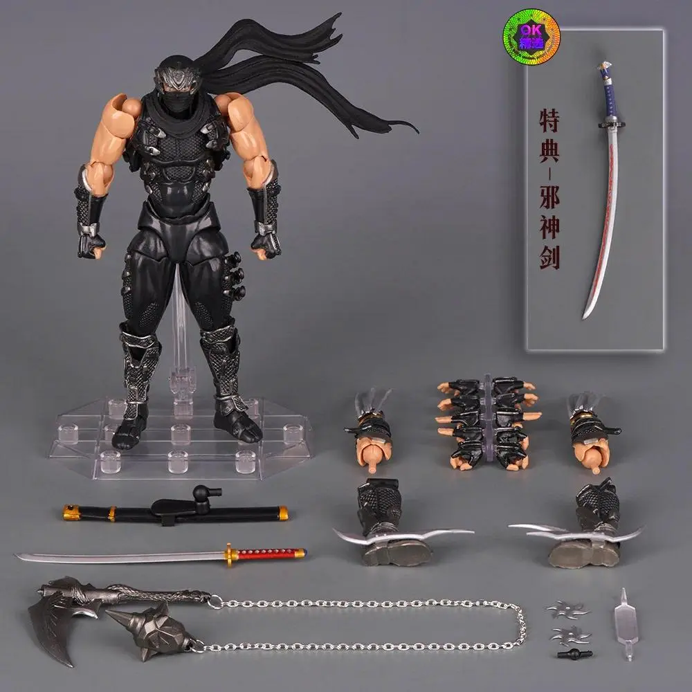 Revoltech Yamaguchi Ninja Gaiden Ryu Hayabusa 1/12 Scale Articulated Action Figure With Bonus Collectible Model For Game Fans